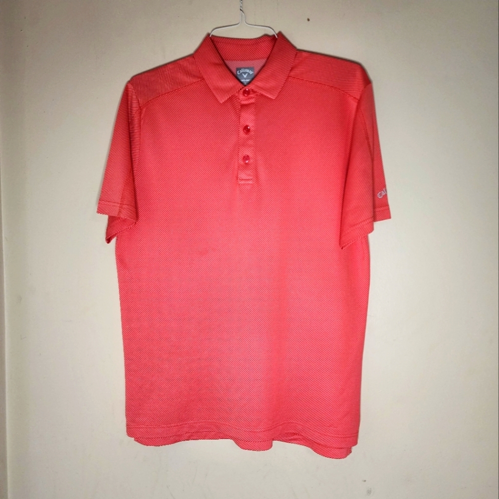 Callaway Golf Polo Red Orange Size Medium